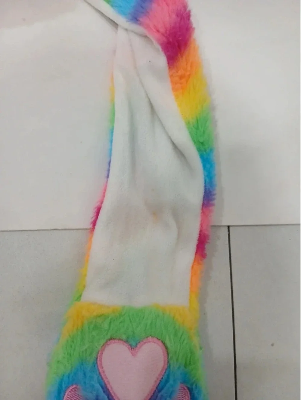Rainbow unicorn plush hat
